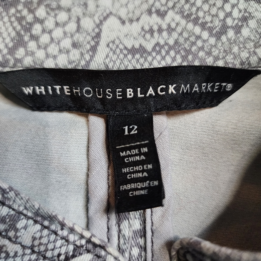 White House Black Market Snake Moto Jacket Sz 12 NWT - Picture 8 of 9